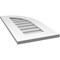 Ekena Millwork Quarter Round Top Right Surface Mount PVC Gable Vent w/ 3-1/2"W x 1"P Standard Frame, 14"W x 28"H GVPQR14X2801SN - alternate 3